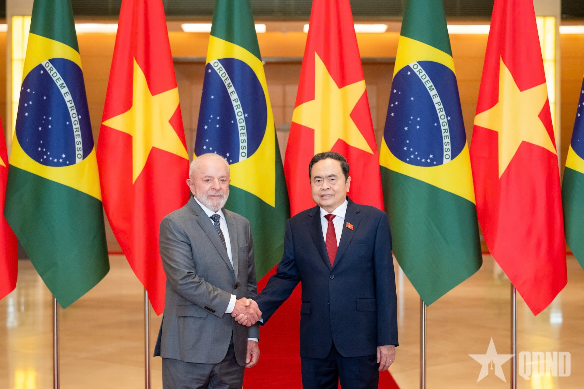 Chủ tịch Quốc hội Trần Thanh Mẫn hội kiến Tổng thống Brazil Luiz Inácio Lula da Silva